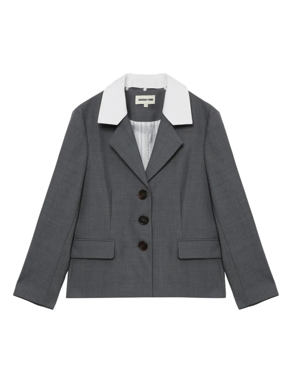 Contrasting-Lapels Jacket