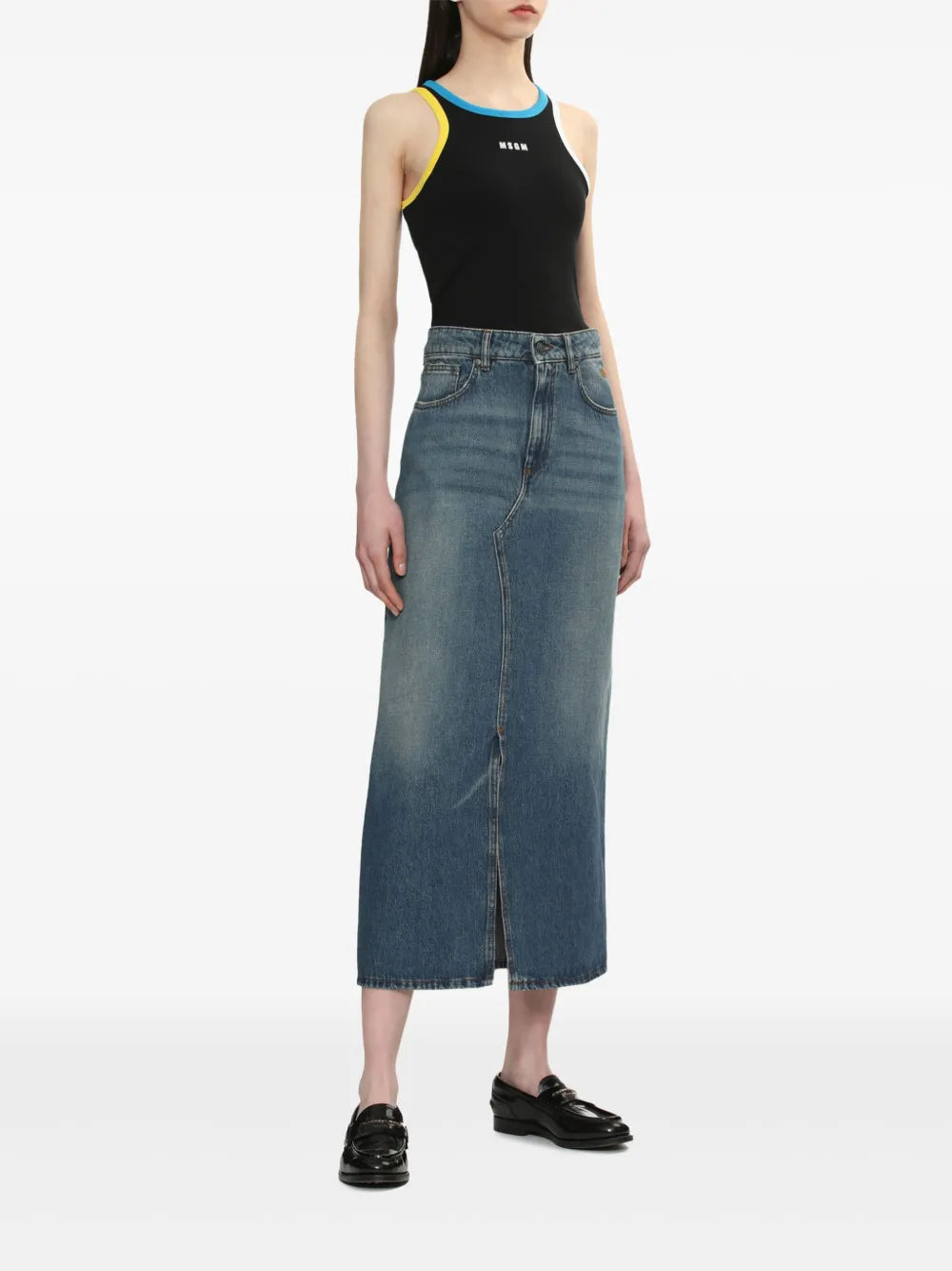 Denim Midi Skirt