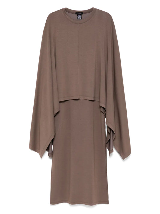 Ribbed Cape Dress