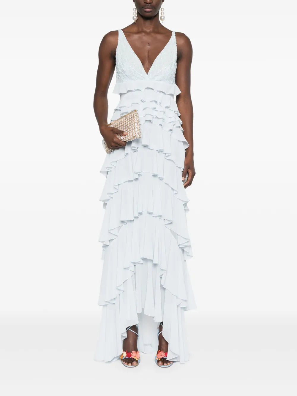 Georgette Tiered Gown