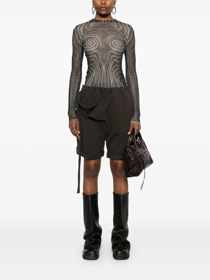 Strap-Detailed Track Shorts