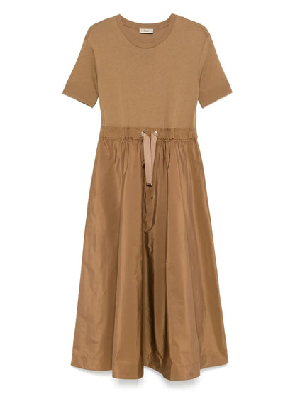 Drawstring-Waist Midi Dress