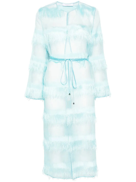 Fringe-Detailed Coat