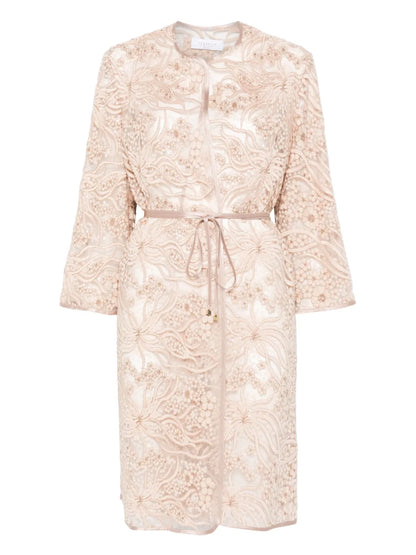 Floral-Embroidery Coat
