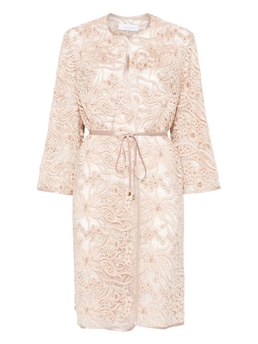 Floral-Embroidery Coat