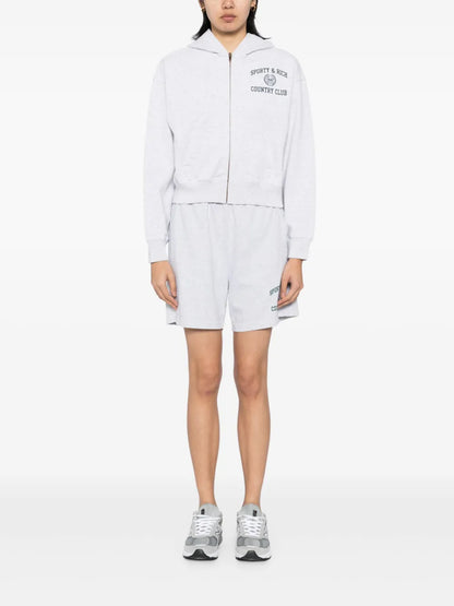 Varsity Crest Cropped Zip Hoodie