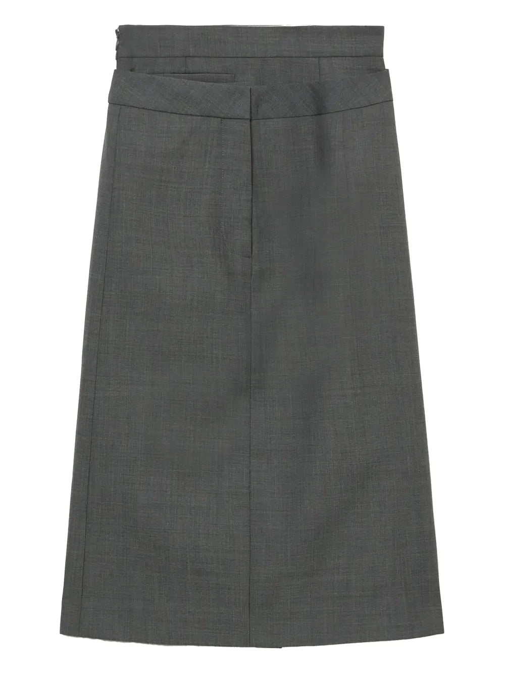 Layered-Details Midi Skirt