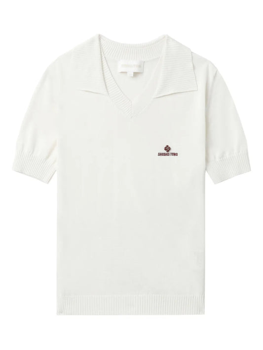 Logo-Embroidered Polo Top