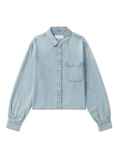 Long-Sleeved Denim Shirt