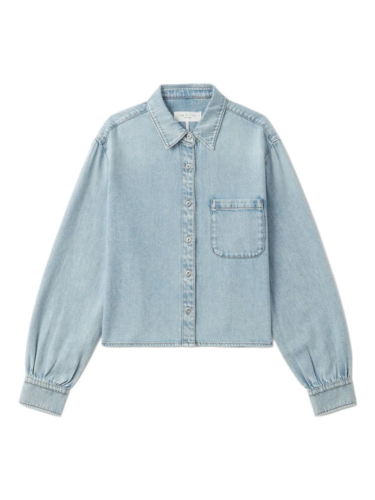 Long-Sleeved Denim Shirt