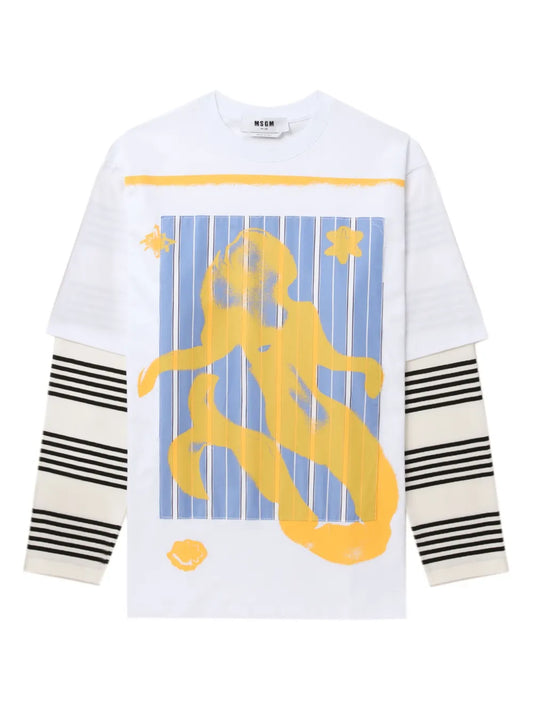 Graphic-Print Layered T-Shirt