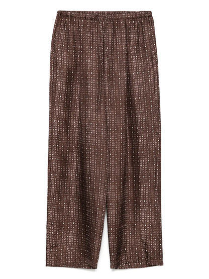 Coral-Print Trousers