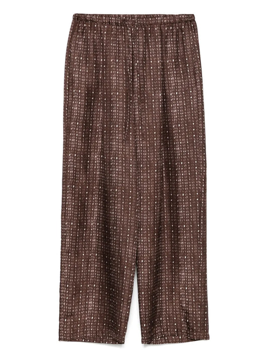 Coral-Print Trousers