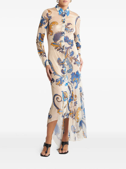 Floral-Print Shirt Dress