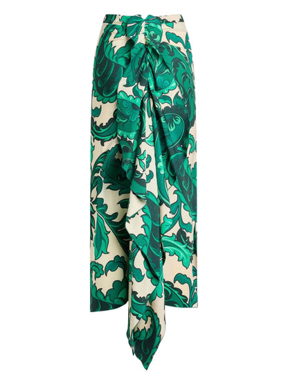Floral-Print Skirt