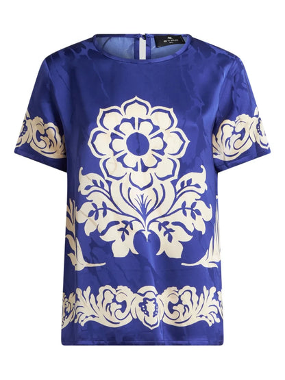Floral-Print Blouse