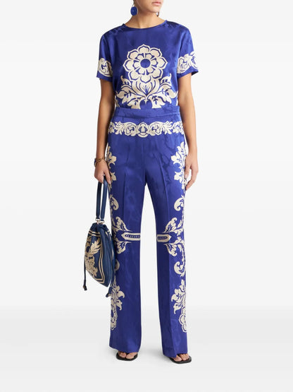Floral-Print Blouse
