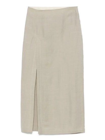 Side-Slit Midi Skirt