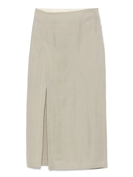 Side-Slit Midi Skirt