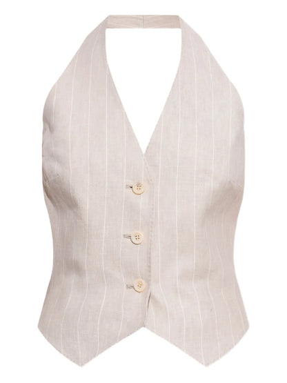Sauro Pinstripe Waistcoat