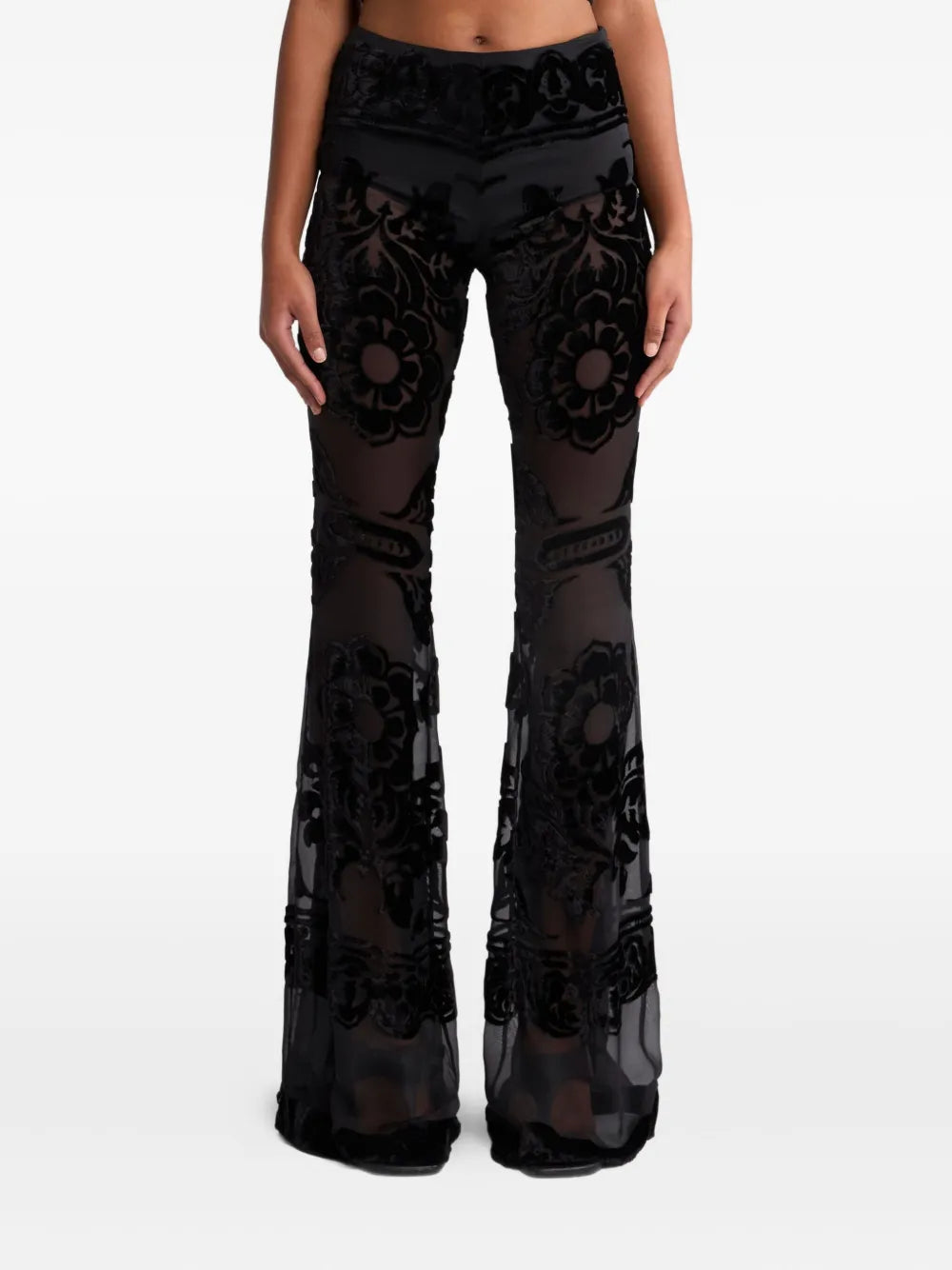 Floral Flared Trousers