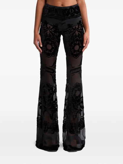 Floral Flared Trousers