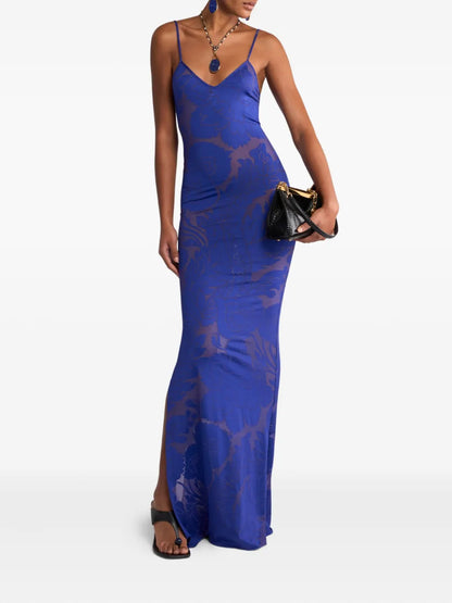 Floral-Jacquard Dress