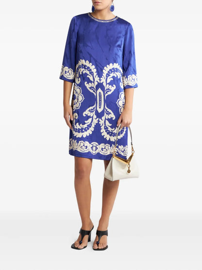 Jacquard-Pattern Dress