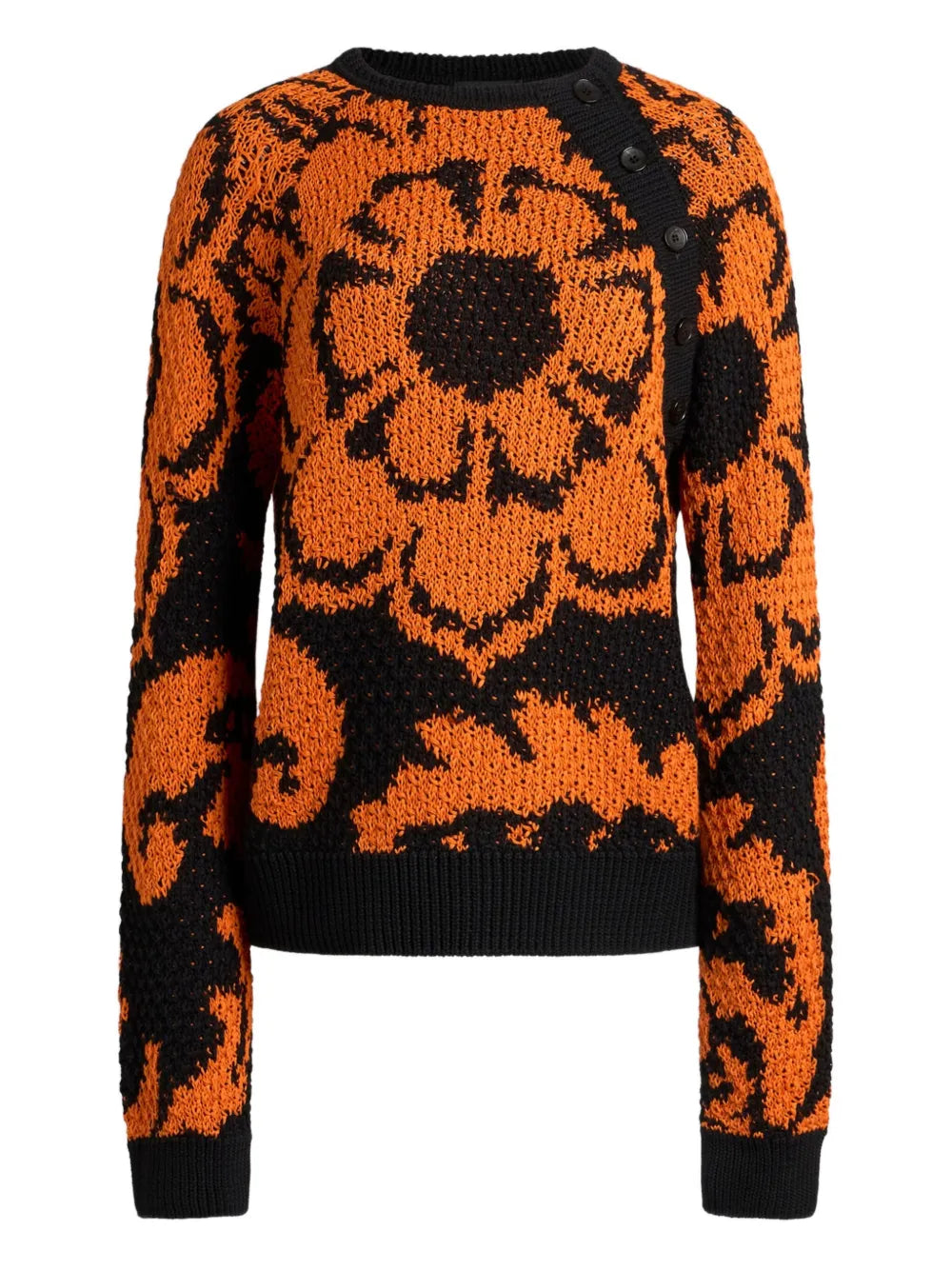 Floral-Jacquard Jumper