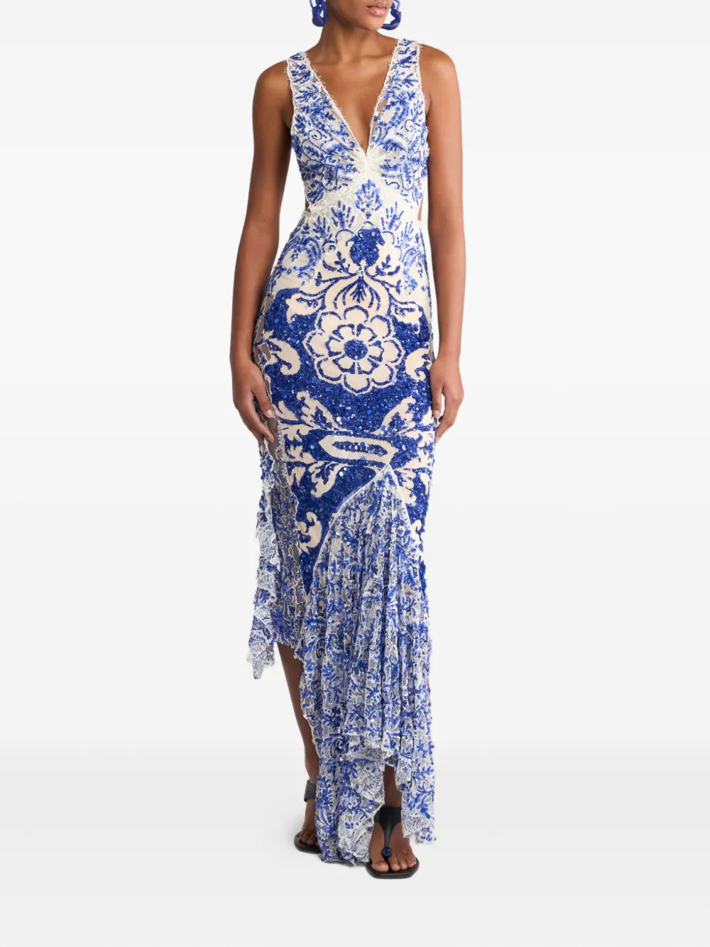 Sequin-Embroidered Dress