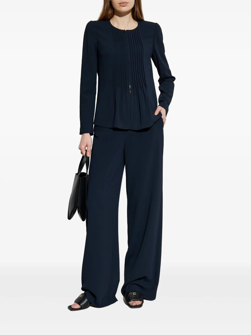Pleated Fitted Jacket