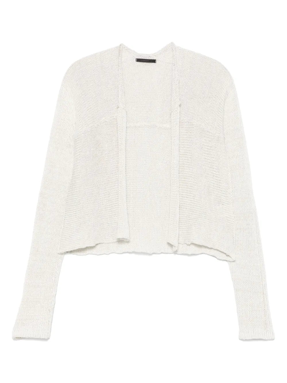 Mélange-Effect Knitted Cardigan