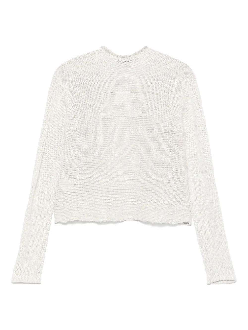 Mélange-Effect Knitted Cardigan