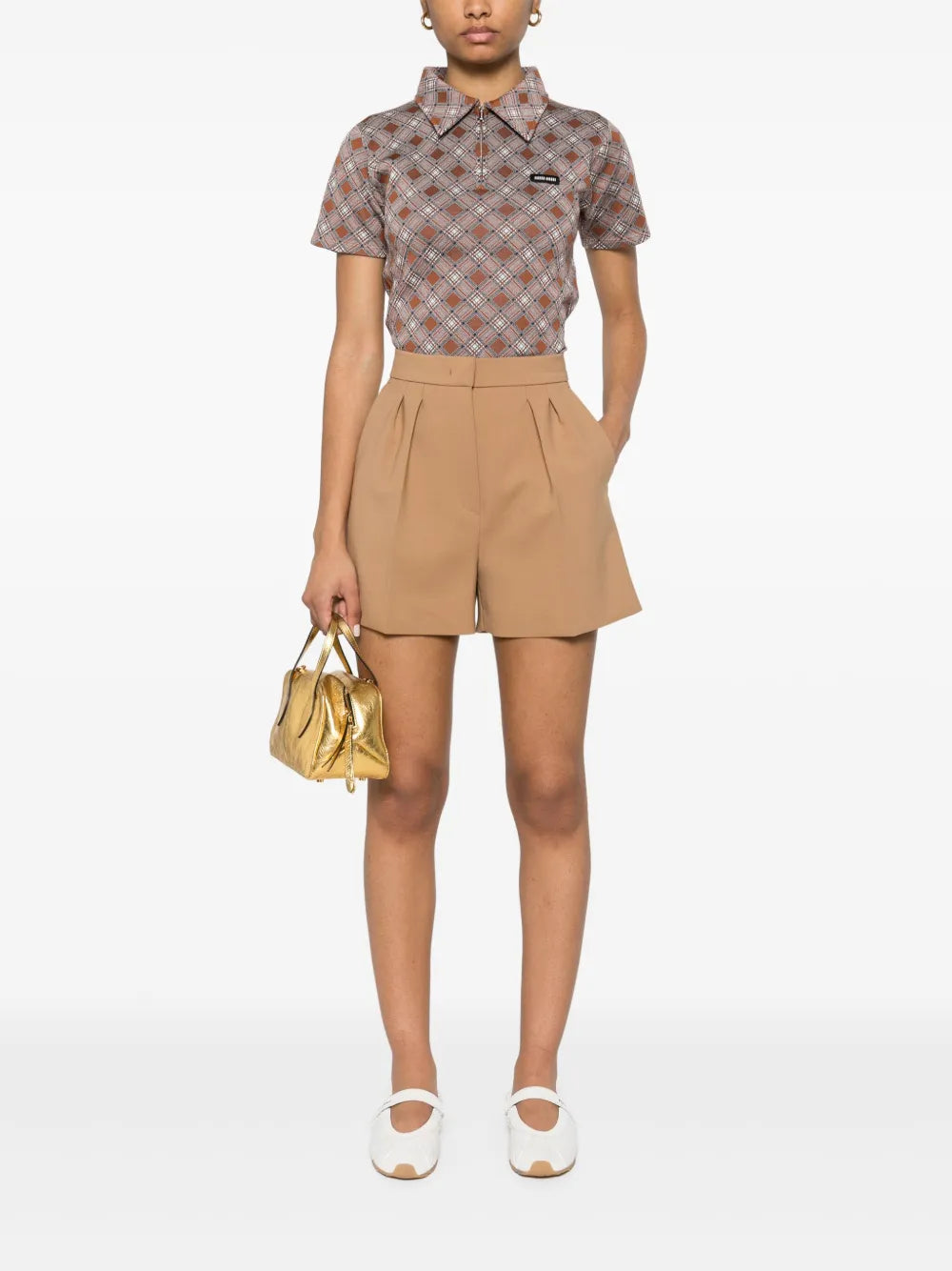Silk Knitted Polo Top