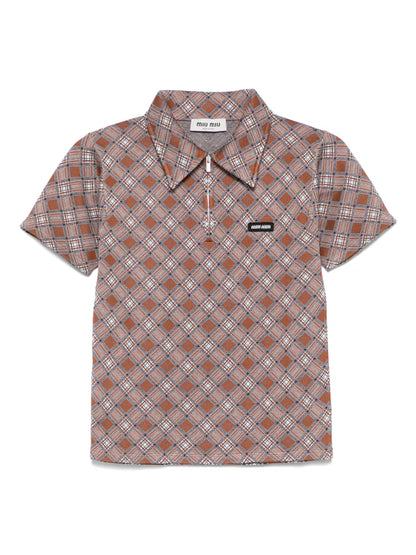 Silk Knitted Polo Top