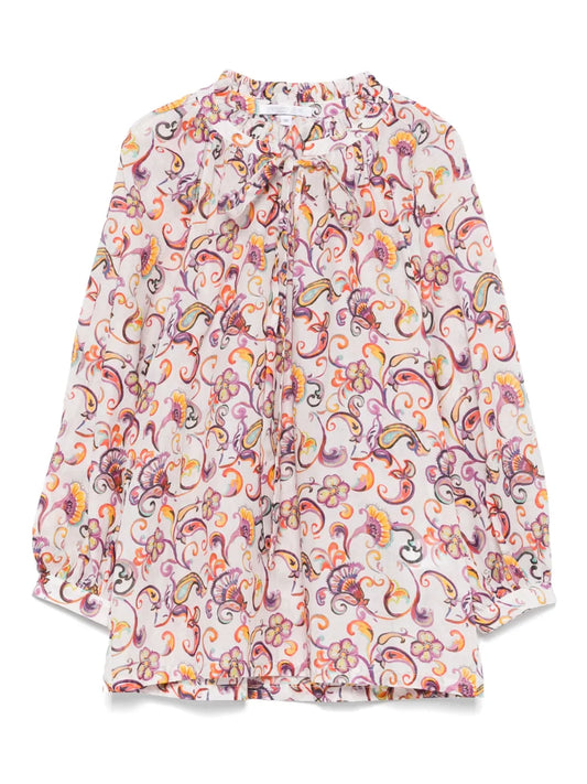 Floral-Print Blouse