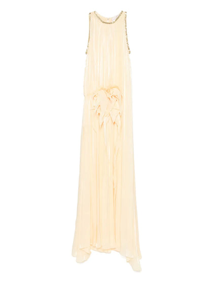 Flower-Detail Maxi Dress