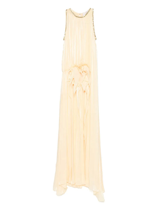 Flower-Detail Maxi Dress