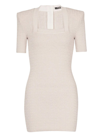 Labyrinth-Knit Mini Dress
