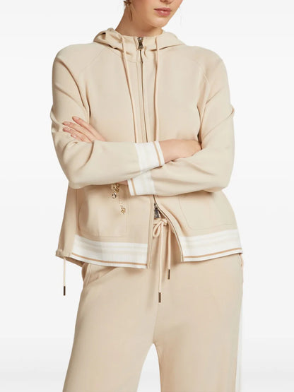 Striped-Border Hoodie