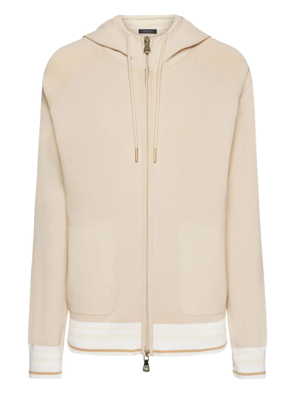 Striped-Border Hoodie