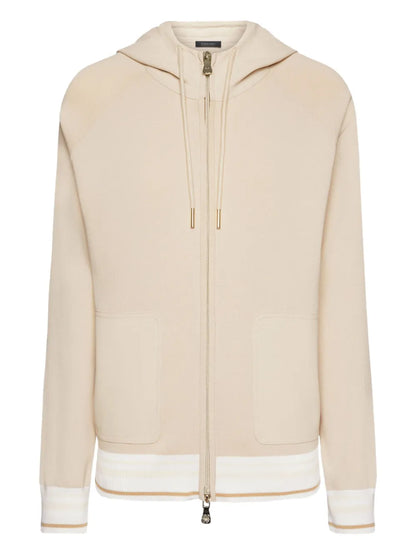Striped-Border Hoodie