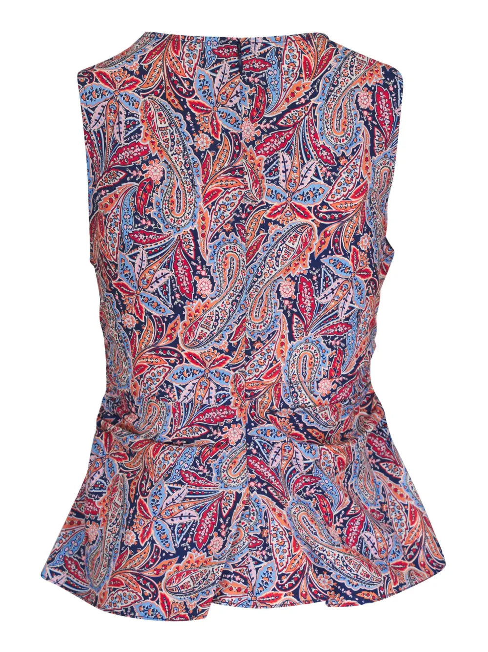 Paisley-Print Peplum Top