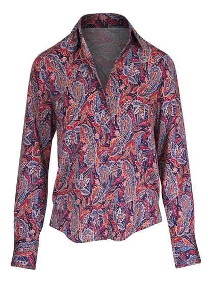 Amelia Paisley-Print Shirt