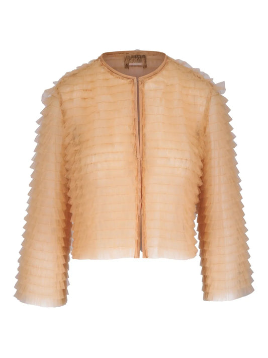 Ruched Tulle Jacket