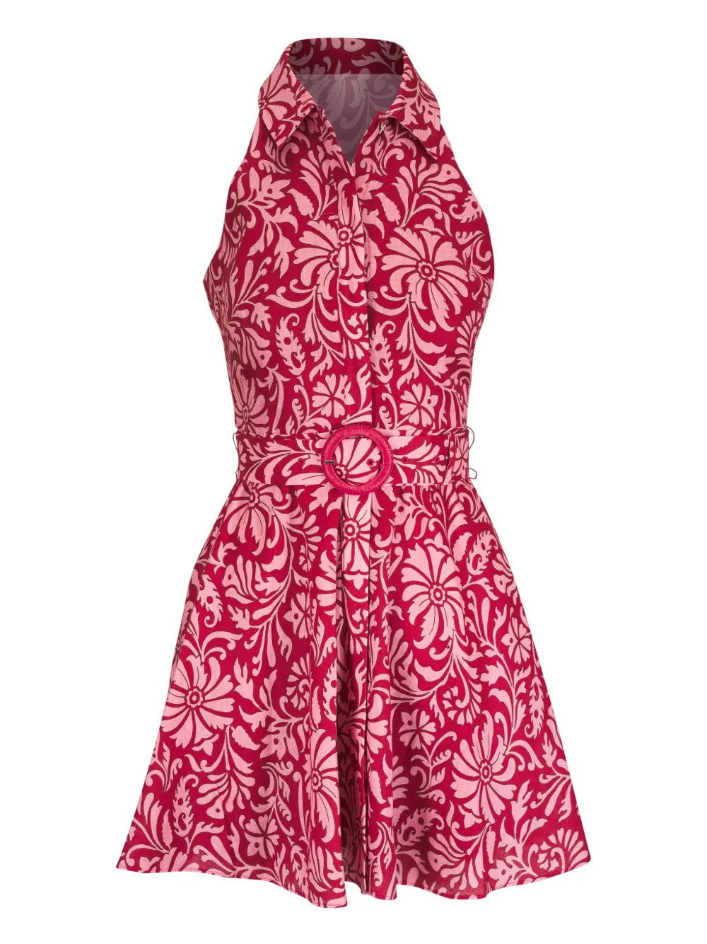 Beau Floral-Print Belted Dress