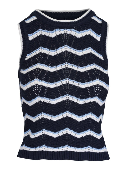 Jerrel Chevron-Knit Tank Top