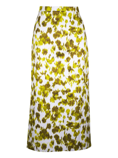 Floral-Print Skirt