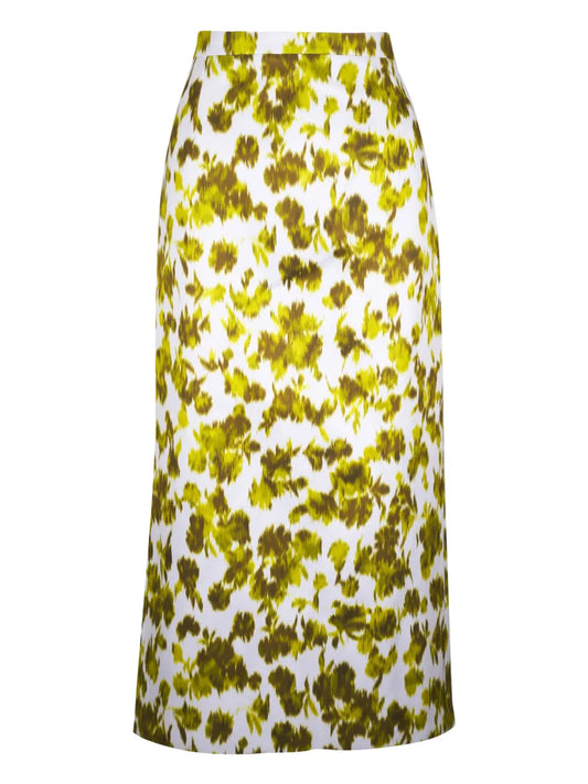 Floral-Print Skirt