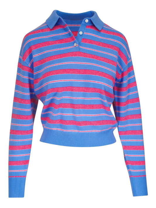 Striped Polo Sweater